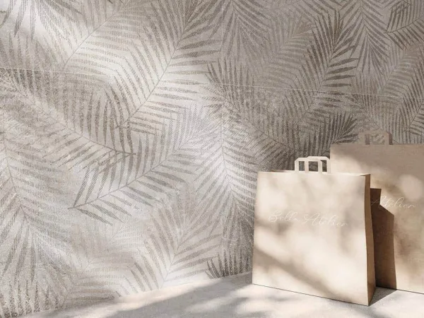Baño con azulejos efecto piedra, colección Bella stone de Colorker