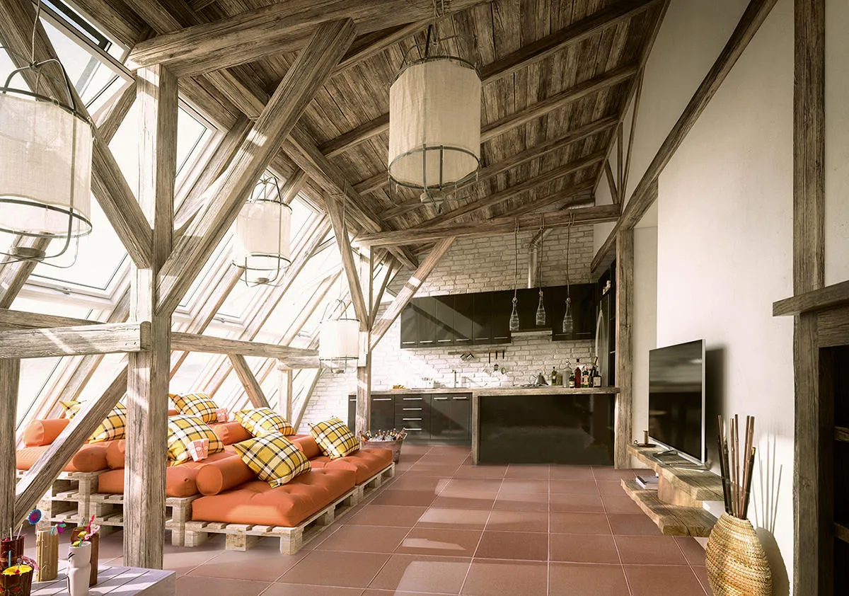 Espacio de la casa con azulejos efecto barro en tonos cálidos, colección Grecogres de GrecoGres