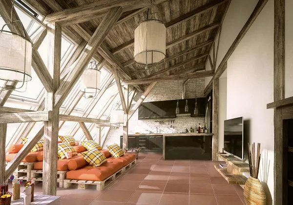 Espacio de la casa con azulejos efecto barro en tonos cálidos, colección Grecogres de GrecoGres