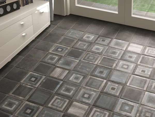 Espacio de la casa con azulejos efecto barro en tonos neutros, colección Tech land de Natucer