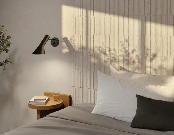 Espacio de la casa con azulejos efecto cemento en tonos cálidos, colección Manhattan de Peronda