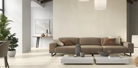 Espacio de la casa con azulejos efecto cemento, colección Seven de Arklam
