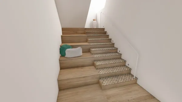 Espacio de la casa con azulejos efecto hidráulico en tonos cálidos, colección Versa-tiles de Natucer