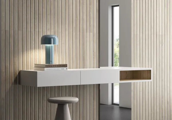 Espacio de la casa con azulejos efecto madera, colección Bari de Argenta
