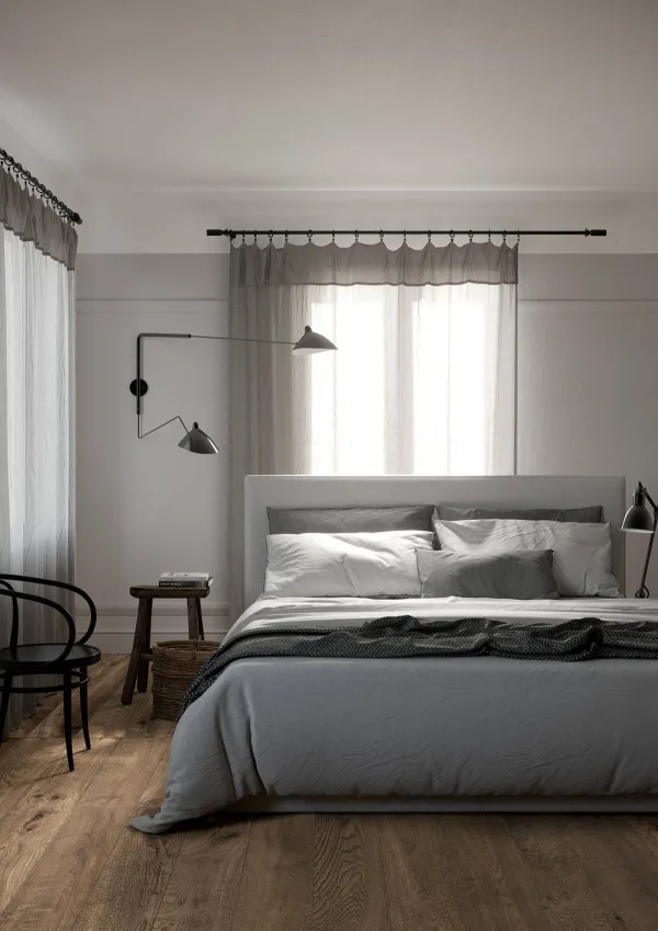 Espacio de la casa con azulejos efecto madera, colección Vero de Marazzi