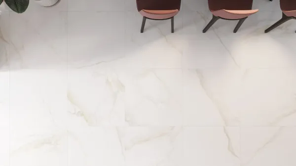 Espacio de la casa con azulejos efecto mármol, colección Diamond gold de Cifre