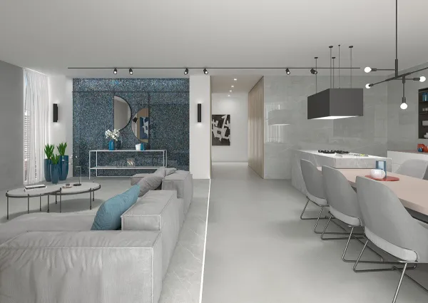 Espacio de la casa con azulejos efecto mármol en tonos neutros, colección Elite de TAU ceràmica
