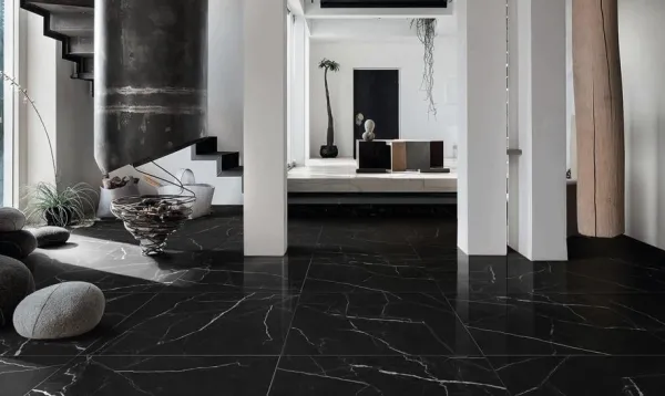 Espacio de la casa con azulejos efecto mármol en tonos neutros, colección House marble de House Elements