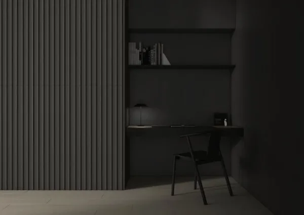Espacio de la casa con azulejos efecto monocolor en tonos neutros, colección Tornares rodas de TAU ceràmica
