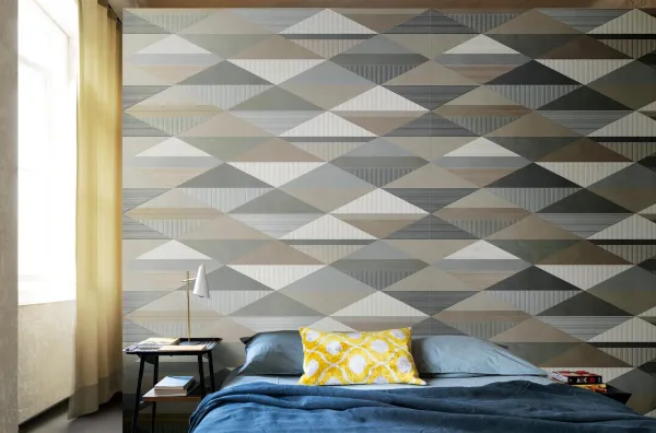 Espacio de la casa con azulejos efecto monocolor, colección White deco de Marazzi