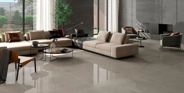 Espacio de la casa con azulejos efecto piedra en tonos neutros, colección Bellevue de STN
