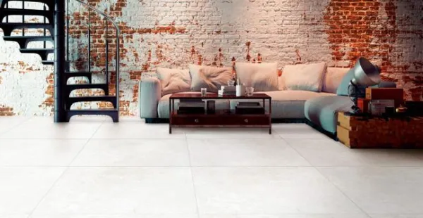 Espacio de la casa con azulejos efecto textil, colección Emotion de Apavisa