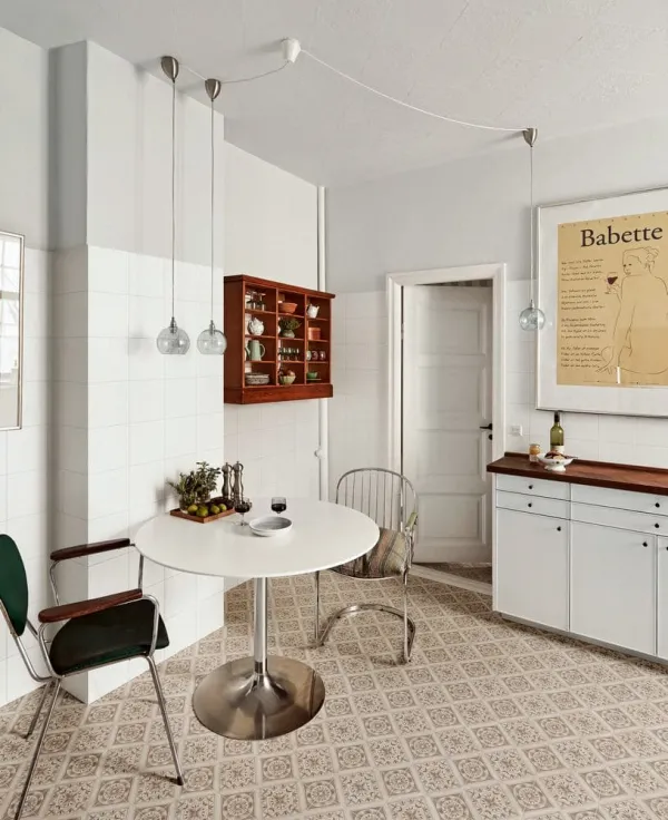 Cocina con azulejos efecto barro, colección Art craft de Marazzi